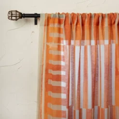 1pc Sheer Ophelia Printed Burnout Window Curtain Panel Orange - Opalhouse™ Designed With Jungalow™ -Opalhouse Designed With Jungalow GUEST 154e0bfa b339 41f9 9f40 0461976c9081