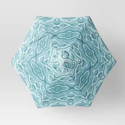 7.5'x7.5' Decorative Trim Scalloped Outdoor Market Umbrella Blue - Opalhouse™ Designed With Jungalow™ -Opalhouse Designed With Jungalow GUEST 3480178a 70b9 4096 bef0 b5fe8b7a355b