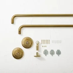 66"-120" Medallion Snap Grip French Curtain Rod Brass - Opalhouse™ Designed With Jungalow™ 2 66"-120" Medallion Snap Grip French Curtain Rod Brass - Opalhouse™ Designed With Jungalow™ -Opalhouse Designed With Jungalow GUEST 34d78b5a 5da3 4bcd ae5c 12c693e0d007