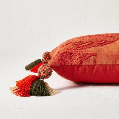 14"x20" Oblong Embroidered Leaf Pattern Accent Pillow Rust - Opalhouse™ designed with Jungalow™ 14"x20" Oblong Embroidered Leaf Pattern Accent Pillow Rust - Opalhouse™ Designed With Jungalow™ -Opalhouse Designed With Jungalow GUEST 3567aa61 f825 42cd a719 050193c555bb