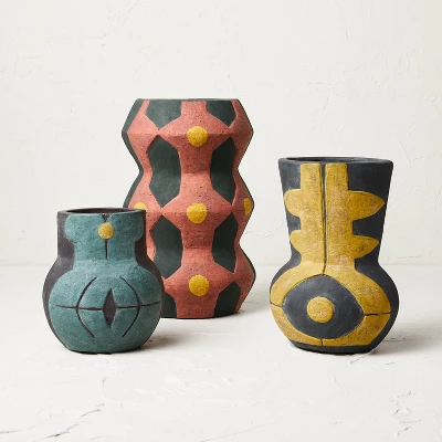 Large Geo Pattern Vase Red - Opalhouse™ designed with Jungalow™ Large Geo Pattern Vase Red - Opalhouse™ Designed With Jungalow™ -Opalhouse Designed With Jungalow GUEST 3934c160 7c51 42b9 85ef 42416fd61672