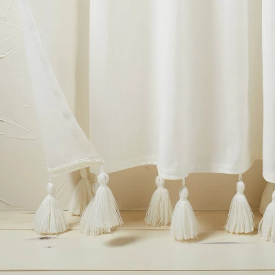 1pc Sheer Banded Geo Macrame Window Curtain Panel White - Opalhouse™ designed with Jungalow™ 1pc Sheer Banded Geo Macrame Window Curtain Panel White - Opalhouse™ Designed With Jungalow™ -Opalhouse Designed With Jungalow GUEST 5c19f303 53d2 4e5d 88e8 8971453636ad