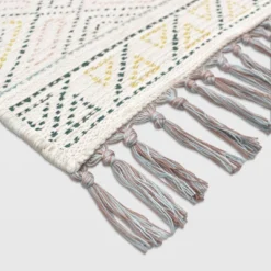 7'x10' Multi Dot Fringed Rectangular Woven Outdoor Area Rug Multicolor - Opalhouse™ -Opalhouse Designed With Jungalow GUEST 6f6399a9 4af4 4e29 8b74 3198fb5069d8