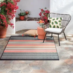 5' X 7' Outdoor Rug Multi Stripe Global Pink - Opalhouse™ 2 5' X 7' Outdoor Rug Multi Stripe Global Pink - Opalhouse™ -Opalhouse Designed With Jungalow GUEST 849a4c76 29c9 486c a953 a03150bdac10