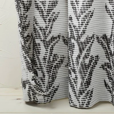 1pc 50"x84" Light Filtering Limu-Limu Leaf Jacquard Curtain Panel Gray - Opalhouse™ designed with Jungalow™ 1pc 50"x84" Light Filtering Limu-Limu Leaf Jacquard Curtain Panel Gray - Opalhouse™ Designed With Jungalow™ -Opalhouse Designed With Jungalow GUEST 8bb9853a 80bc 4799 a10d 410e8ebad00a