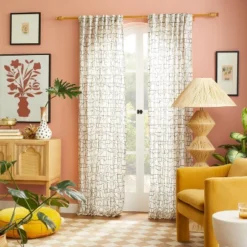 1pc Light Filtering Embroidery Bridges Window Curtain Panel White - Opalhouse™ Designed With Jungalow™ -Opalhouse Designed With Jungalow GUEST cc3504b0 8e79 4236 8d8b 7dc946df2b57 1