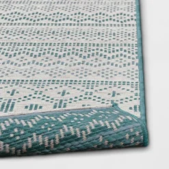 5' X 7' Tapestry Woven Outdoor Rug Aqua - Opalhouse™ -Opalhouse Designed With Jungalow GUEST d89b2b6c 34c5 4db7 b760 30af76ec6a4a