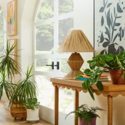 Front Page 41 Faux Raffia Table Lamp Brown (Includes LED Light Bulb) - Opalhouseâ„¢ Designed With Jungalowâ„¢