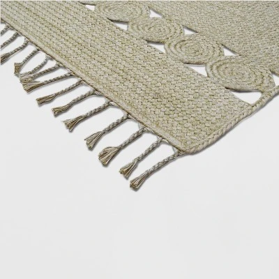 7' x 10' Braided Rectangle Tassels Outdoor Rug Neutral - Opalhouse™ 7' X 10' Braided Rectangle Tassels Outdoor Rug Neutral - Opalhouse™ -Opalhouse Designed With Jungalow GUEST effca7a5 f686 4ac8 bc54 7f8b984349ec